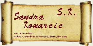 Sandra Komarčić vizit kartica